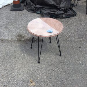 Garden Table – . / Small / Metal / Tan