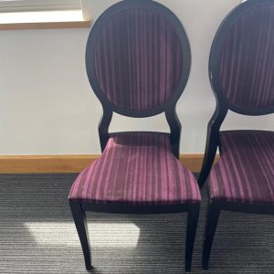 Chair Dining Purple Black Stripe