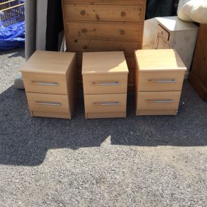 Bedside Cupboard / Table each – . / Small / Wood / Beige
