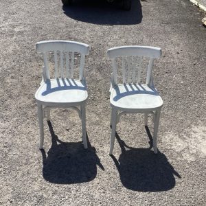 Dining chair – Painted, Bentwood  – . / Small / Wood / White
