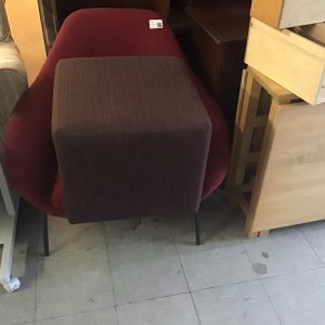 Stool/Pouffe – . / Small / Fabric / Dark Brown